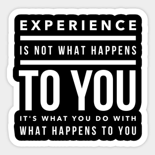 experience is what you do Sticker